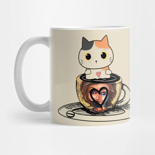 Funny cat in a  cup Mug